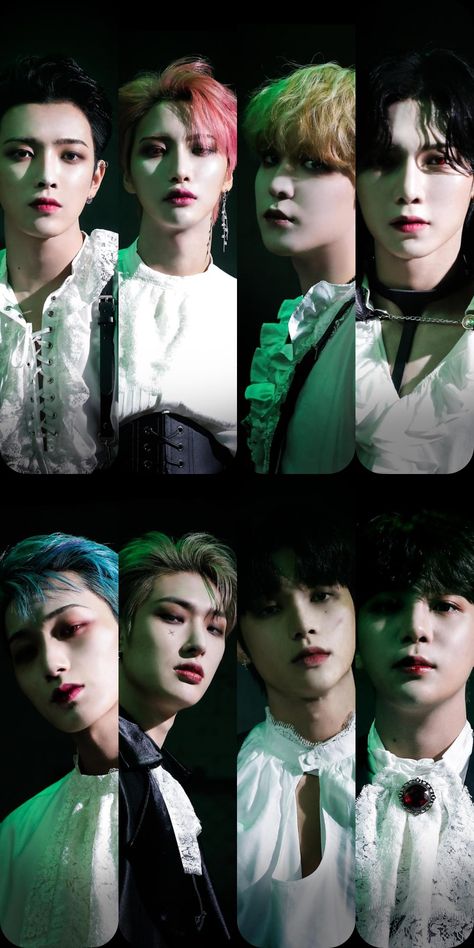 Ateez Deja Vu Vampire, Seonghwa Vampire, Ateez Vampire, Seonghwa Deja Vu, Ateez Wallpaper, Kpop Ateez, Kpop Backgrounds, Yun Yun, Mayfly