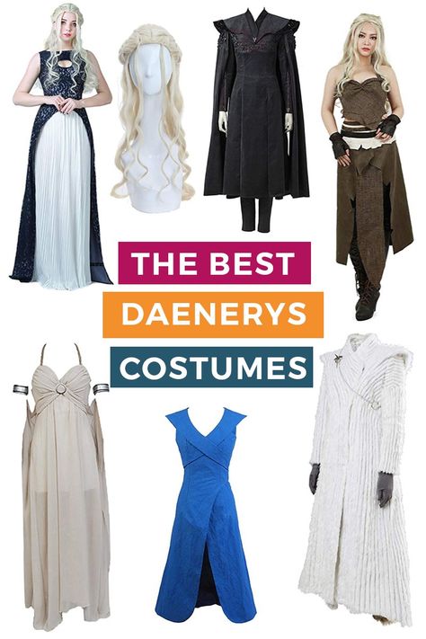 Are you in need of a Daenerys Targaryen Halloween costume? This round up of 6 outifts provides the best reviewed Daenerys Targaryen Halloween costumes on Amazon. #halloweencostume #khaleesi #gameofthronescostumes #cosplay #daenerystargaryen Danaerys Targaryen Costume, Daenerys Targaryen Halloween Costume, Targaryen Halloween Costume, Daenerys Targaryen Halloween, Daenerys Targaryen Costume Halloween, Khaleesi Costume, Daenerys Targaryen Outfits, Targaryen Costume, Jon Snow Costume