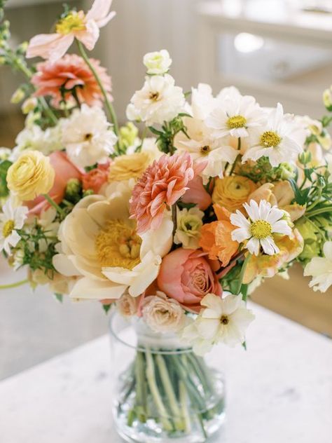 Peach Tulips, Coral Dahlia, Dahlia Bridal Bouquet, Pink Garden Rose, June Celebrations, Sage Wedding Colors, Peach Ranunculus, Coral Charm Peony, Coral Peonies