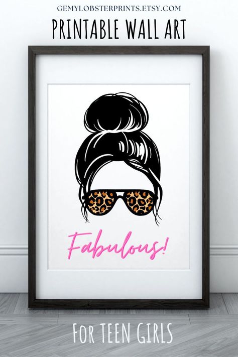 This unique and fun print can be instantly downloaded and easily printed at home. It comes in a multiple of sizes to fit the frame you want. This is an easy and affordable way to decorate your walls. 
#printable wall art #instant download #teen girl wall art #tween wall art #dorm room wall art #girls head silhouette #teen girl wall decor #glam wall art #fashion wall art Teen Girl Bedroom Artwork, Teen Wall Art Bedroom, Girls Bedroom Artwork, Teen Bedroom Wall Decor, Teen Girl Wall Decor, Teen Room Art, Wall Art Dorm Room, Teen Girl Wall Art, Dorm Room Wall Art