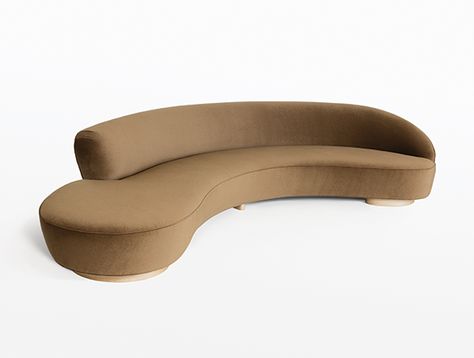 HOLLY HUNT Lodge Sofa, Curved Sofa Living Room, Sofa Design Living Rooms, Curvy Sofa, Striped Sofa, Fendi Casa, Vladimir Kagan, Christopher Guy, Holly Hunt