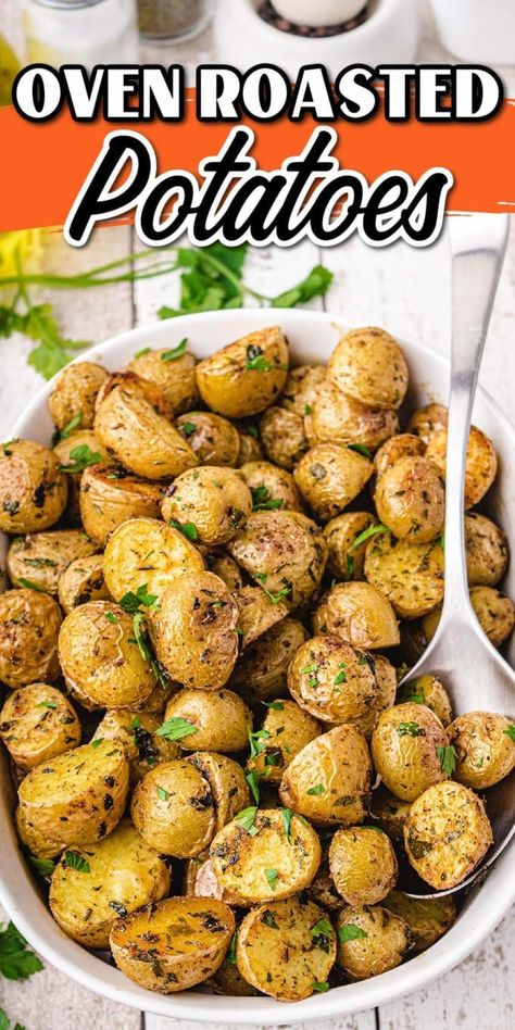 Potatoes Recipes, Oven Roasted Potatoes, Roasted Potato Recipes, Potato Recipes Side Dishes, Baby Potatoes, Potato Side Dishes, Chocolate Dessert, Potato Dishes, Veggie Dishes