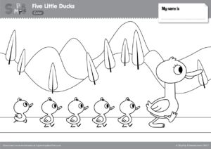 Ducks Coloring Pages, Duck Quacking, Five Little Ducks, Free Flashcards, Simple Songs, Classroom Songs, Super Simple Songs, Duck Calls, Little Duck