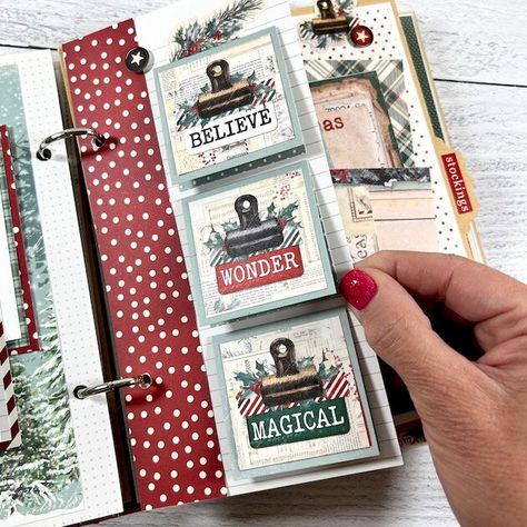 Noel Christmas Scrapbook Album - Scrapbook.com December Daily Page Ideas, Christmas Album Scrapbook, December Daily 2024, December Daily Ideas Inspiration, Christmas Mini Albums, Christmas Scrapbook Layouts, Daily Ideas, Html Website, Christmas Journal