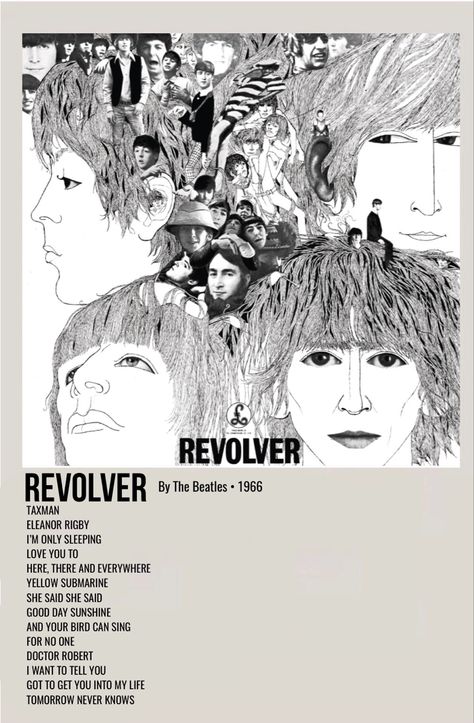 minimal polaroid album poster for the beatles, revolver The Beatles Minimalist Poster, The Beatles Music Poster, The Beatles Album Covers, Earl Cave, Polaroid Albums, The Beatles Revolver, Beatles Wallpaper, Minimal Posters, Beatles Poster