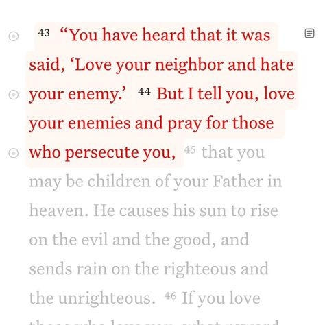 Daily Bible Verse 02/13/24 ♡ ‭Matthew‬ ‭5:43‭-‬44‬ ‭NIV‬ [43] “You have heard that it was said, ‘Love your neighbor and hate your enemy.’ [44] But I tell you, love your enemies and pray for those who persecute you, #biblequotes #bibleverses #bible #bibleverseoftheday #Bible #biblescripture #bibleverse #dailybible #dailyquote #digitalartist #dailybibleverse #digitalart #christianartist #christiandigitalart #christianity #christiancreator #catholicism #christiandigitalartwork #christian #c... Love Your Neighbor, Matthew 5, Love Your Enemies, Love Your Neighbour, Christian Artists, February 13, I Love Jesus, Daily Bible Verse, Daily Bible