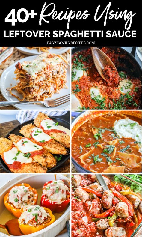 Crock Pot Classic Spaghetti Sauce Spaghetti Sauce Meal Ideas, Spaghetti Sauce Meals, Spaghetti Sauce Uses, Ways To Use Spaghetti Sauce, What To Do With Leftover Meat Sauce, Leftover Spaghetti Meat Sauce Ideas, Uses For Spaghetti Sauce, Things To Make With Spaghetti Sauce, What To Make With Spaghetti Sauce