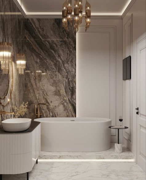 Classical Bathroom, Bathroom Inspiration Modern, Bathtub Design, Washroom Design, Bathroom Design Inspiration, Classic Bathroom, Bathroom Design Decor, Toilet Design, Bathroom Inspiration Decor