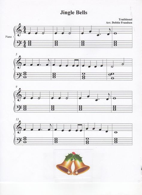 Jingle Bells page 1 of 2, Let's Play Music! Fun, free, easy Christmas Music, Chords Piano Jingle Bells, Jingle Bells Piano, Jingle Bells Sheet Music, Keyboard Noten, Christmas Piano Sheet Music, Piano Songs Sheet Music, Beginner Piano Music, Clarinet Music, Christmas Piano