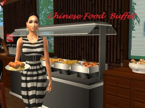 CHINESE FOOD BUFFET Simsconnection Chinese Buffet modified to serve AriesFlare General Tso Chicken, AriesFlare Egg Rolls, and 4w25’s Fruit Dessert.  Food Buffet Only  Download: http://simfil.es/291187/  No claiming as your own (The buffet mesh and the... Chinese Food Buffet, Chinese Buffet, Tso Chicken, General Tso Chicken, Food Buffet, General Tso, Fruit Dessert, Sims 1, Dessert Food