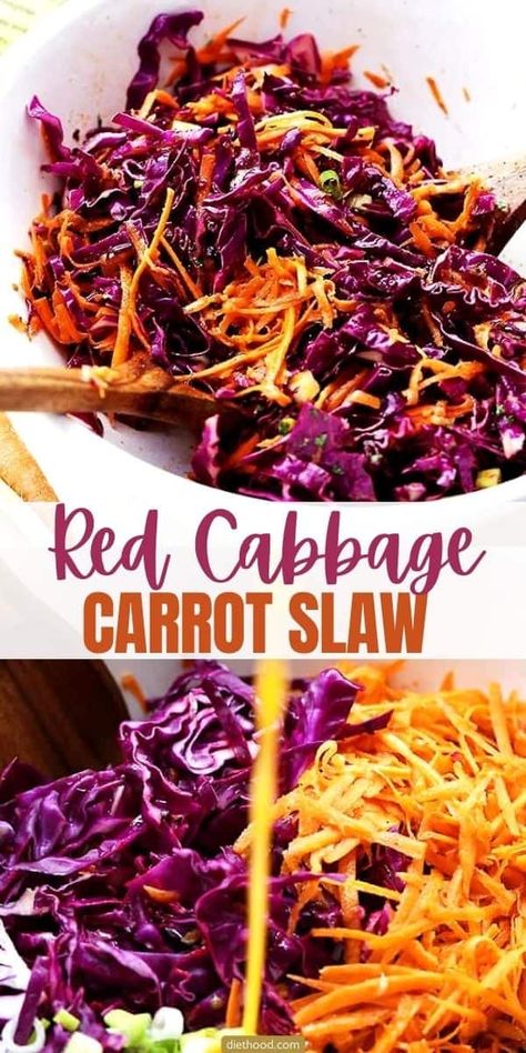 How To Use Up Red Cabbage, Purple Cabbage Apple Slaw, Korean Red Cabbage Slaw, Purple Cabbage And Carrot Salad, Red Cabbage And Carrot Slaw, What To Do With Purple Cabbage, Red Caggabe Recipe, Recipes For Red Cabbage, Red Cabagge Recipe