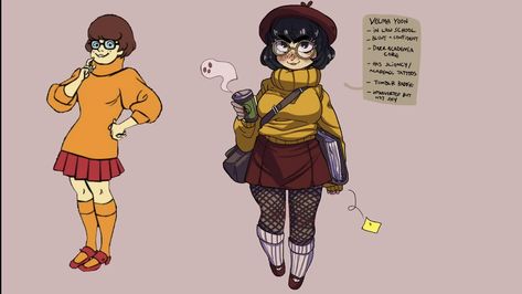 Velma Redesign, Scooby Doo Redesign, Flower Zombie, Lavendertowne Art, Lavender Towne, Mystery Gang, Mystery Incorporated, Scooby Gang, Scooby Doo Pictures