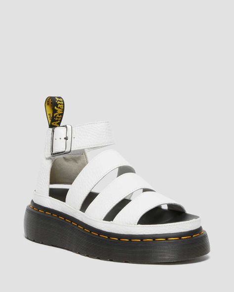 Dr. Martens: Popular bold styles for forward-thinking rebels Dr Martens Clarissa Ii, Dr Martens Clarissa, Dr Martens Sandals, Leather Platform Sandals, Goodyear Welt, Bold Fashion, Nappa Leather, Dr. Martens, Gladiator Sandals