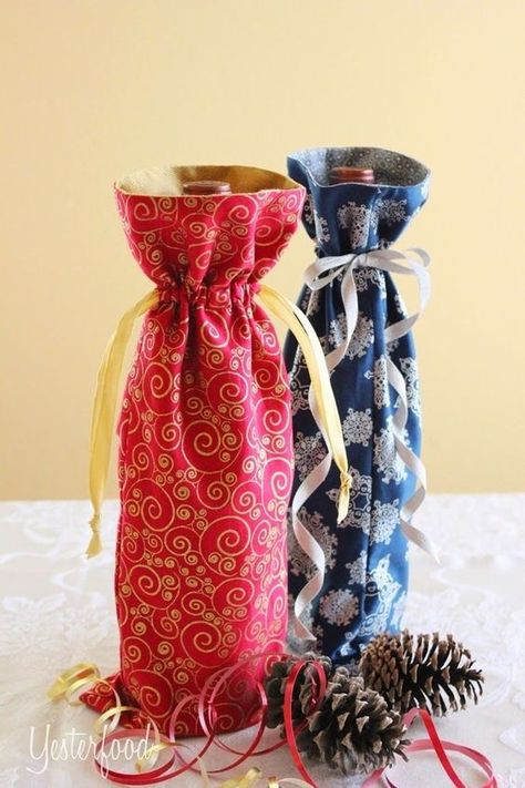 Fabric Wine Bottle Bag, Wine Bag Pattern, Fabric Wine Bags, Wine Purse, Wine Bottle Gift Bag, Wine Bags, Wine Bottle Bag, Wine Bottle Covers, Wine Bottle Gift