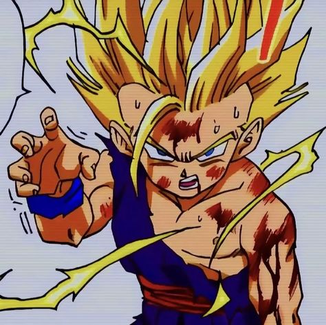 Gohan Manga Color, Dbs Icons, Ssj2 Gohan, Dragon Ball Z Manga, Gohan Ssj2, Cell Saga, Goku Manga, Dragon Ball Z Iphone Wallpaper, Dbz Manga