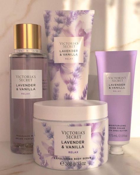 Victoria Secret Lavender, Pink Skin Care, Vanilla Body Mist, Lavender And Vanilla, Lavender Vanilla, Warm Fragrance, Exfoliating Body Scrub, Pink Skin, Perfect Skin Care Routine