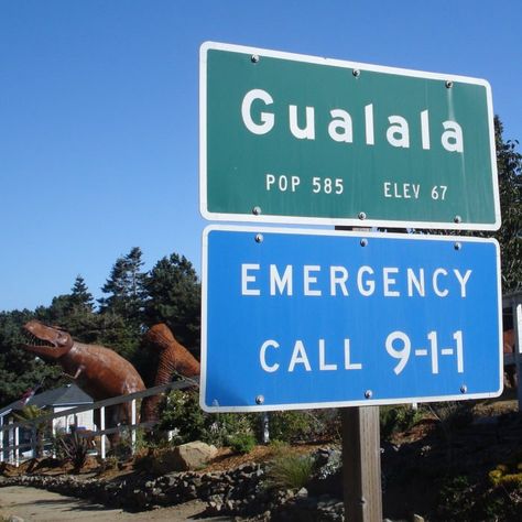 It's a small, close knit community full of people who choose to live here for the views and opportunities to get outside and enjoy the area. It was once a logging town, and before that was inhabited by the Pomo Native Americans. They pronounce the name of the area, Wah-la-la. Gualala California, Sea Ranch California, City Signs, California Coastline, Sea Ranch, California Vibe, Sea To Shining Sea, California Travel Road Trips, Us National Parks