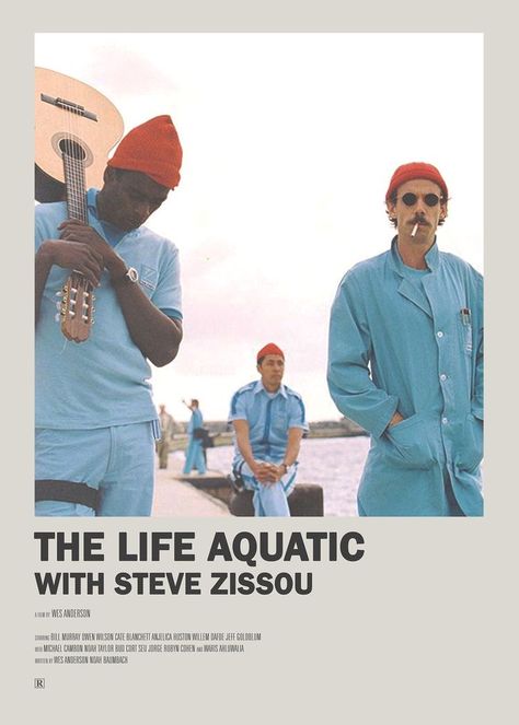 Life Aquatic With Steve Zissou, The Life Aquatic, Steve Zissou, Beau Film, Wes Anderson Movies, Travel Movies, Movie Wall, Posters Minimalist, Film Poster Design