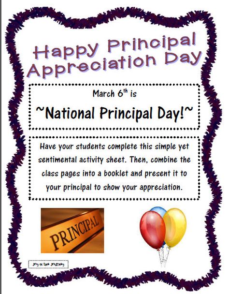 Fifth Grade Freebies Principal Appreciation Day, Ptsa Ideas, Principal Quotes, Pto Events, Principals Day, Principal Appreciation, Sunshine Committee, Elementary Principal, Teacher Appreciation Quotes