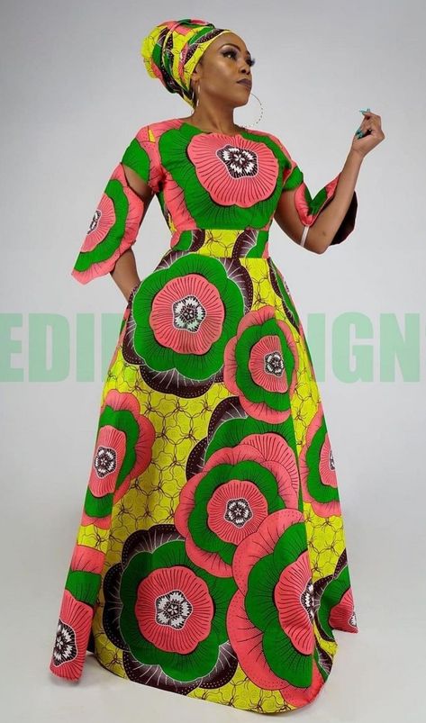 Flay Gown Styles Ankara, Flay Ankara Gown, Ankara Boubou, Bubu Gowns, Robes Wax, Dresses Ankara, Kitenge Dress, Goddess Fashion, Afro Fashion