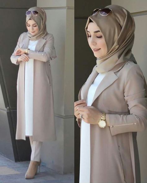 Stile Hijab, Modern Hijab Fashion, Modest Fashion Hijab, Muslim Outfits Casual, Muslim Fashion Hijab Outfits, Muslim Women Fashion, Muslim Fashion Hijab, Hijabi Outfits Casual, Muslim Fashion Dress