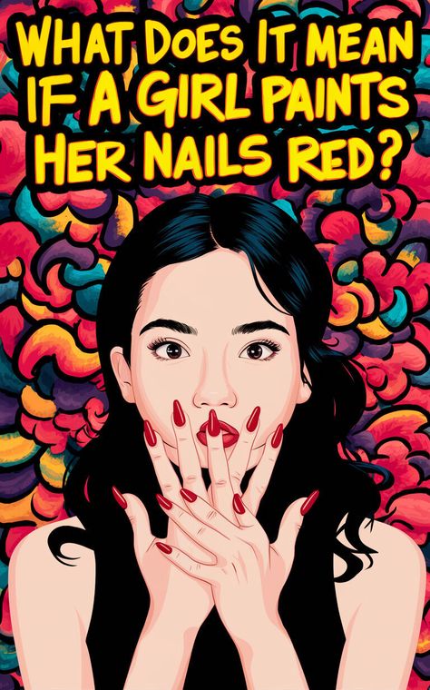 Decode her nail color choice with this guide to red nails! ❤️💅 #nailcare #rednails #relationshipadvice A Girl Painting, Red Nail Theory, Red Meaning, Girl Painting, Gender Norms, Her Nails, Girl Code, Red Nail Polish, Nails Red