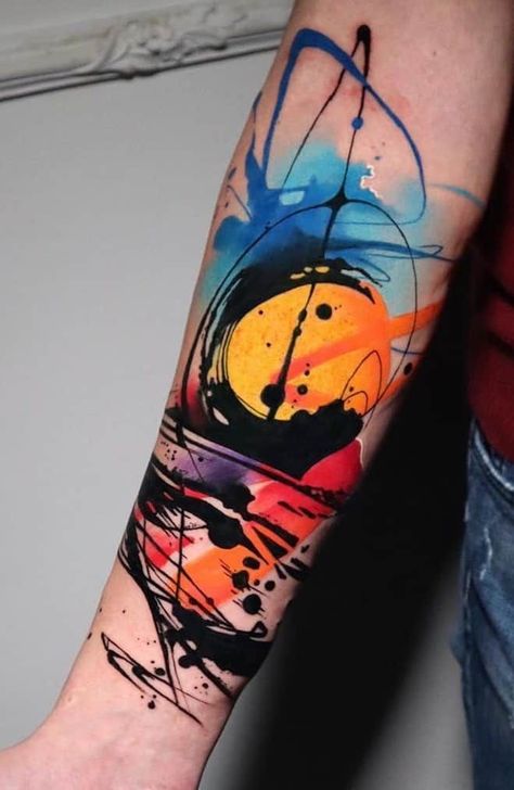 Tattoo Designs Watercolor, Wanderlust Tattoos, Tattoos Cartoon, Dreamcatcher Tattoos, Watercolor Tattoo Sleeve, Tatuaje Trash Polka, Fantasy Tattoo, Trash Polka Tattoo Designs, Tattoo Trash