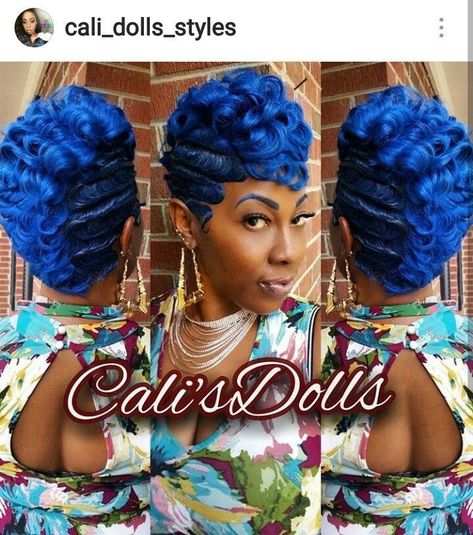 Dolls Hairstyles, Short Quick Weave Hairstyles, Edgy Pixie Hairstyles, 27 Piece Hairstyles, Pink Short Hair, Black Women Hair Color, Hair Twists Black, Finger Waves Short Hair, Short Weave Hairstyles