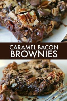 Bacon Dessert Recipes, Caramel Bacon, Bacon Brownies, Bacon Desserts, Brownies Caramel, Bacon Treats, Bacon Recipes For Dinner, Desserts Cheesecake, Brownies Recipes