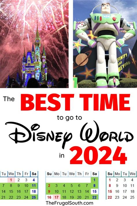 best time to go to disney world in 2024 pin Disney World 2023, Best Dates, Disney World For Adults, Disney Anniversary, Disney 2023, Disney Honeymoon, Disney Time, Disney World Vacation Planning, World Trip