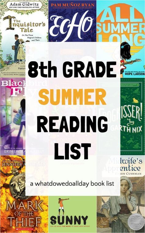 8th grade reading list - great for summer reading. #summerreading #8thgrade 8th Grade Reading List, 4th Grade Books, Academic Activities, 8th Grade Reading, Best Books For Teens, High School Reading, Middle School Books, 6th Grade Reading, Beachbody Recipes