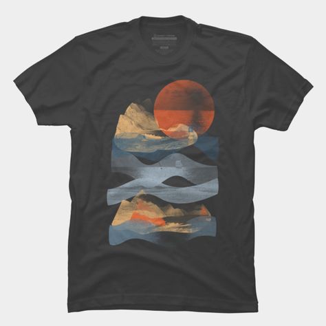 Descend... T Shirt By NDTank Design By Humans Tree Shirts, Coldplay Lyrics, Pattern Landscape, Artist Shirts, Sunset Design, T Shirt World, Design Tshirt, Disney Designs, Tshirt Art