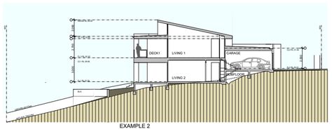 Home Designs For Sloping Blocks | Mark Lawler Architects Sloped Block House Designs, Split Level House Plans Sloping Block, Steep Slope House Design, Sloped House, Split Level Home Designs, Loft Houses, Slope House Design, House On Slope, Split Level House Plans