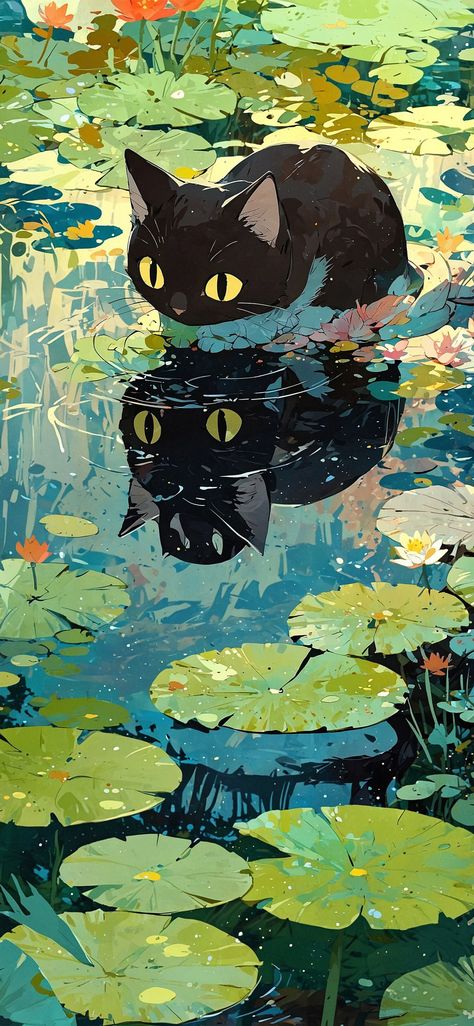 Wallpaper Gatos, Arte Indie, Amoled Wallpapers, Android Wallpaper Art, Abstract Art Wallpaper, Phone Wallpaper Patterns, Wow Art, Cat Wallpaper, Animal Wallpaper