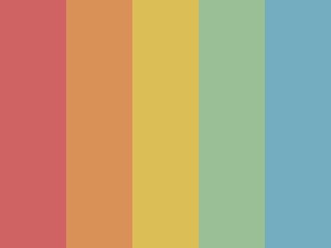 "Dull Colours" by wuhzzles blue, dark, fade, faded, green, grunge, orange, pastel, rainbow, red Muted Rainbow Color Palette, House Palette, Muted Rainbow, Rainbow Palette, Yellow Colour Scheme, Dull Colors, Rainbow Aesthetic, Blue Colour Palette, Color Palette Design