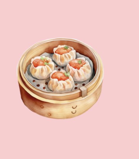 Logo Dimsum Design, Dimsum Cartoon, Dimsum Aesthetic, Cute Food Art, Art Food, Game Food, Cute Food, Food Art, Sketch