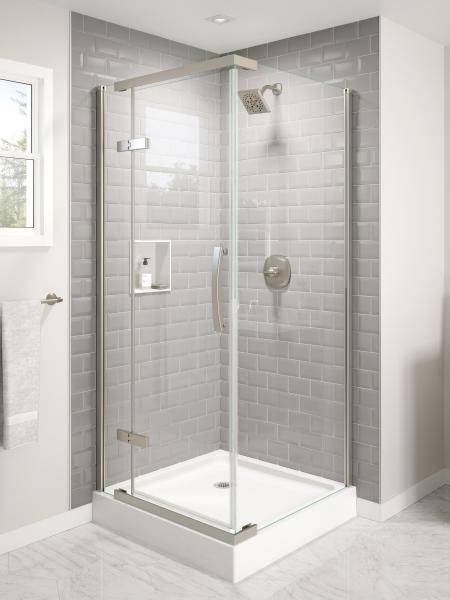 Corner Shower Kits, Cabin Remodel, Neo Angle Shower, Corner Shower Enclosures, Frameless Shower Enclosures, Small Bathroom Makeover, Shower Kit, Frameless Shower Doors, Ruby Slippers