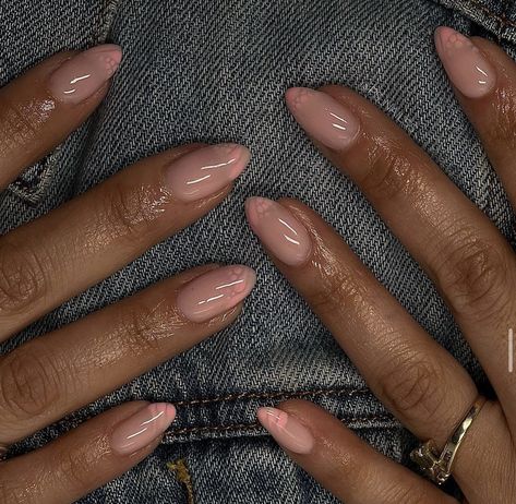 Short Almond Nude Nails, Almond Nude Nails, Nude Nail Inspo, Structured Manicure, Simple Gel Nails, Casual Nails, Simple Acrylic Nails, Work Nails, French Acrylic Nails