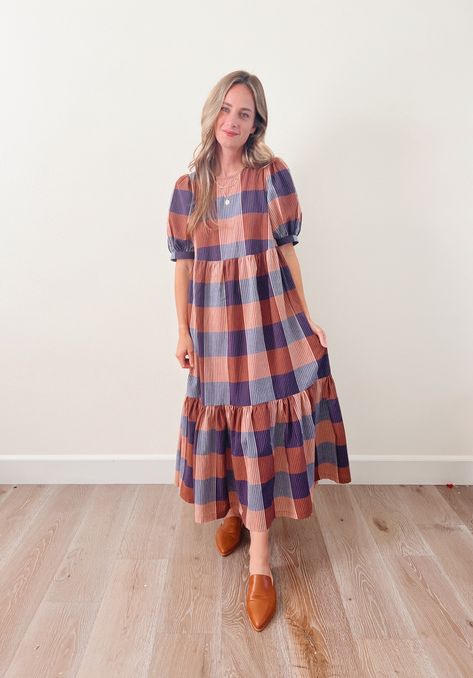 Winter Dress Pattern Free, Flannel Dress Pattern, House Dress Pattern, Fall Sewing Patterns, Maxi Dress Sewing Pattern, Simple Maxi Dress, Maxi Dress Pattern Sewing, Long Sleeve Dress Winter, Cotton Dress Pattern