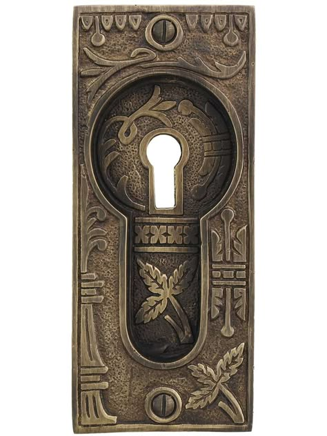 Broken Leaf Pocket-Door Pull with Keyhole in Antique-by-Hand | House of Antique Hardware Victorian Keyhole, Dark House Aesthetic, Steampunk Door, Keyhole Tattoo, Antique Door Hardware, Pocket Door Pulls, Antique Hinges, Hardwood Doors, Dark House