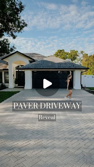 Elizabeth Rishel | DIY Home & Garden on Instagram: "✨ PAVER DRIVEWAY REVEAL✨

The moment we’ve been waiting for—our new paver driveway is finally complete, sealed, and looking amazing! From tearing out the old concrete to widening the area and leveling everything out. The @installbrickpavers crew did an amazing job laying these beautiful 4x8 natural gray pavers in that classic 45-degree herringbone pattern. . in only 4 days. YES! 4 days!

No more stepping in the grass or dodging each other’s car doors—we’ve got all the space we need. But I guess it’s also time to find a new spot for our projects! This transformation has seriously taken our curb appeal to the next level and we couldn’t be happier with how it turned out.

Thanks for following along on this project! Can’t wait to show you wha Paver Driveway Ideas, Gray Pavers, Driveway Pavers Design, Pavers Driveway, Brick Paver Driveway, Grey Pavers, Driveway Pavers, Brick Driveway, Old Concrete