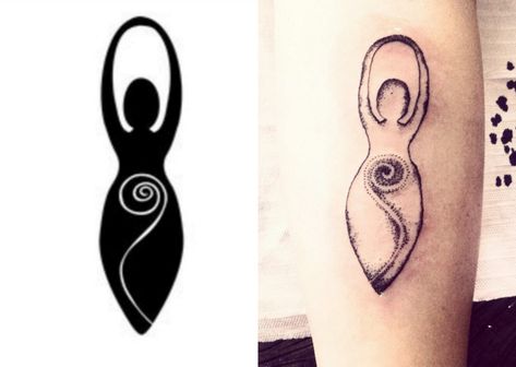 Earth Witch Tattoo Ideas, Celtic Goddess Tattoo, Goddess Brigid Tattoo, Mother Goddess Tattoo, Triple Goddess Symbol Tattoo, Triple Goddess Tattoo Design, Triple Goddess Tattoo, Woad Tattoo Celtic, Tattoo Goddesses