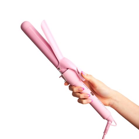 Let’s get this Curl Party started! Slay the curl game with our 1.25" Bounce Bae Spring Clip Curler in oh-so-fabulous Party Pink. But she’s not just Pretty in Pink. Made with a high quality Tourmaline-Ceramic barrel, she’s here to create frizz-free, shiny, long-lasting curls in no time. Experience the magic of gentle Tourmaline Ceramic as it heats hair from the inside out, protecting your outer hair layer and reducing heat damage. Tailor your heat with settings from 300°F-450°F to match your hair Hair Curlers Iron, Pink Curling Iron, Pink Christmas Gift Ideas, Beachy Curls, Pink Wishlist, Curlers For Long Hair, Beach Waver, Girly Christmas Gifts, Lasting Curls