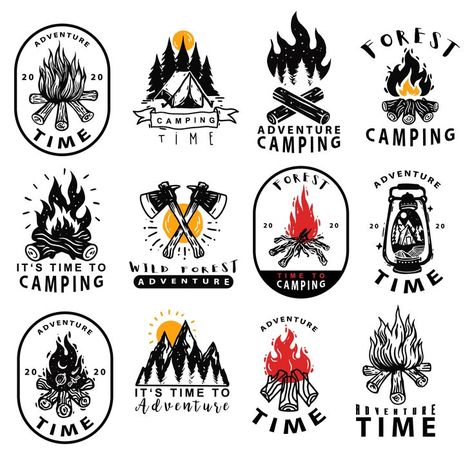 Camping Logo Design, Emblems Design, Icon Nature, Tent Logo, Nc Logo, Camping Logo, Camp Logo, Expert Logo, Color Wars