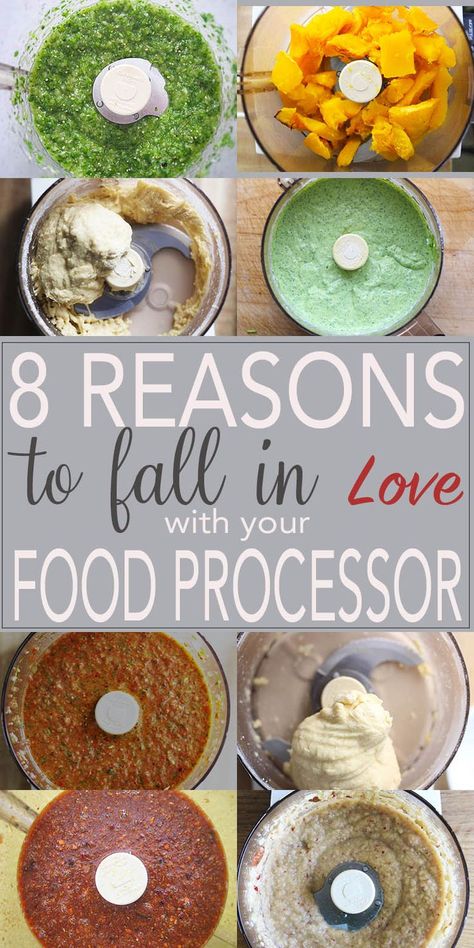 Fall in love with your food processor again! Make salsas, marinades, sauces, pestos, hummus, bread dough, pastry dough, the sky is the limit! | FusionCraftiness.com Food Processor Recipes Healthy, Hummus Bread, Ninja Food Processor, Yogurt Making, Kitchenaid Food Processor, Food Processor Uses, Cuisinart Food Processor, The Sky Is The Limit, Blender Recipes