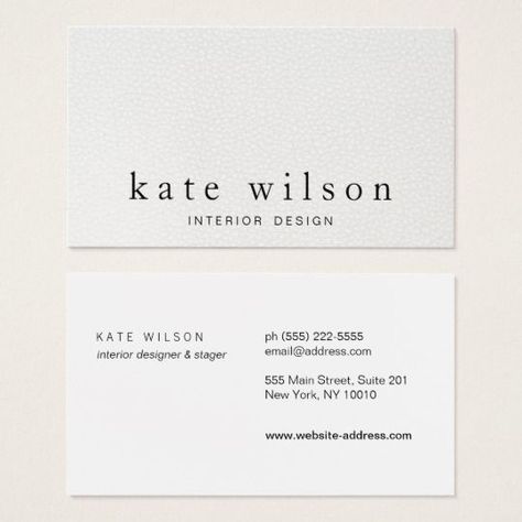 Interior Designer Business Card, Business Card Minimalist, Name Card Design, Professional Business Card Design, Cars Design, Business Card Design Inspiration, Professional Business Card, White Business Card, Business Card Design Creative