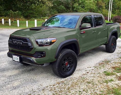 2020 Toyota Tacoma TRD Pro Army Green 2020 Toyota Tacoma, Tacoma Trd Pro, Tacoma Accessories, Tacoma Toyota, Toyota Tacoma 4x4, Tacoma 4x4, Toyota Tacoma Trd Pro, Toyota Truck, Tundra Truck