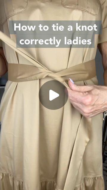 4.2M views · 125K likes | Sheree Frede on Instagram: "Style tip….Ladies here is a great way on how to tie a self belt into a knot that is flat and neat.  #howto #howtotieaprettyknot #belthack #belt beltit" Flat Knot How To Tie, How To Tie A Flat Knot With Ribbon, Waist Scarf Belts, How To Tie A Sweater Belt, How To Tie A Flat Knot, Tie A Cloth Belt, Cloth Belt Ideas, How To Tie A Collar Shirt Knot, How To Tie A Square Knot On A Dress