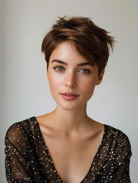 Ultra Short Pixie Haircut, Soft Pixie Haircut, Pixie Haircut Fine Hair, Haircut 2024, Balayage Hair Dark, Braided Bun Hairstyles, Shorter Hair, Long Bob Haircuts, Short Curly Haircuts