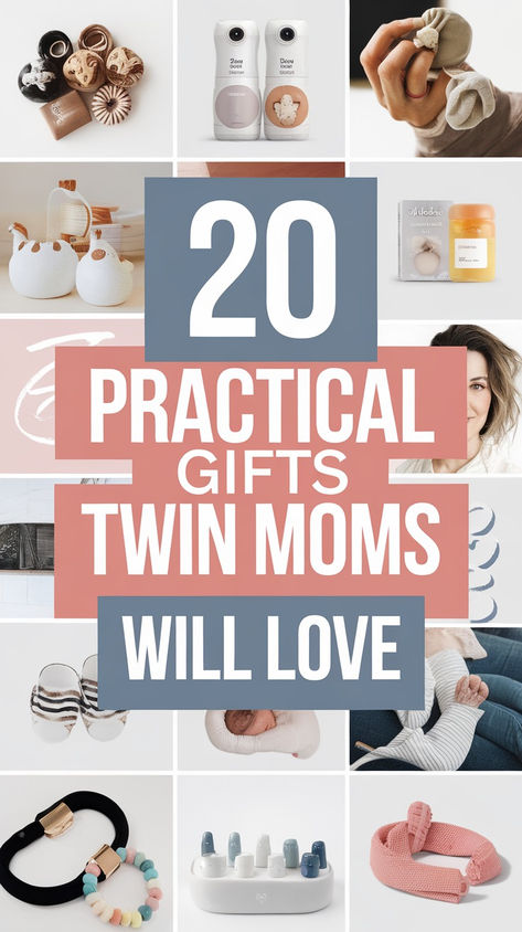 Skip the typical baby gifts and choose something truly helpful for the twin mom in your life! These practical and thoughtful presents are specially chosen to make raising twins easier and more enjoyable. From clever time-saving gadgets to luxurious self-care items, these gifts will bring joy to any twin mama's day! Twin Baby Shower Gift Ideas, Twin Baby Shower Gifts, Twin Baby Gifts, Raising Twins, Twins Gift, Best Baby Gifts, Sibling Gifts, Newborn Twins, Twins Baby Shower